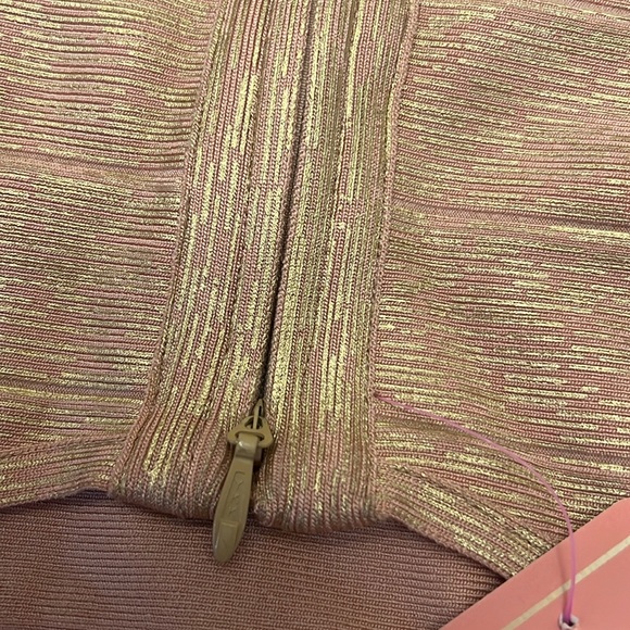 NEW  DIOR BELLA Gold Rose Bandage Dress Size XS - Picture 13 of 13